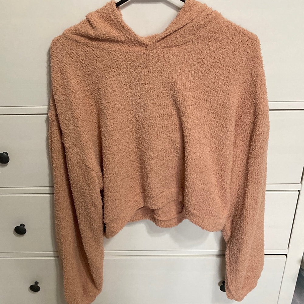Fuzzy Coral Hoodie